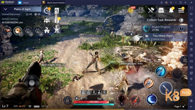 MMORPG di động với đồ họa đỉnh cao, hệ thống nhân vật chi tiết.