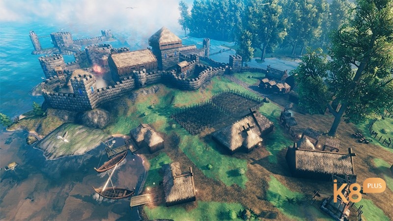 Game Valheim có đồ họa mang phong cách 3D tối giản nhưng đẹp mắt tạo cảm giác huyền bí cho trò chơi