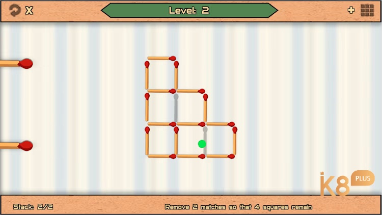 Matches Puzzle Game nổi bật bởi sự kết hợp giữa toán học cơ bản và giải đố sáng tạo