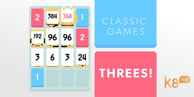 Threes! hấp dẫn nhờ gameplay số học sáng tạo và phong cách thiết kế tinh giản