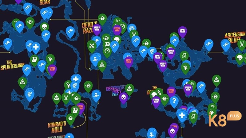 Bản đồ trong Borderlands 3 rộng lớn và đa dạng với nhiều hành tinh khác nhau