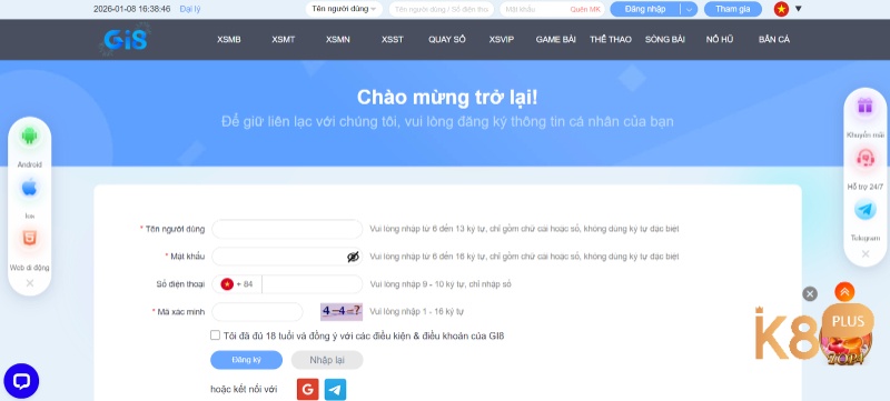 Một tên đăng nhập hợp lý và mật khẩu mạnh là lớp bảo vệ đầu tiên, giúp tài khoản đăng ký Gi8 luôn an toàn trước mọi nguy cơ xâm nhập