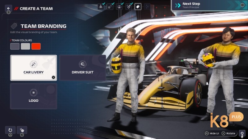 Màn hình quản lý đội đua trong F1 24 ở chế độ MyTeam