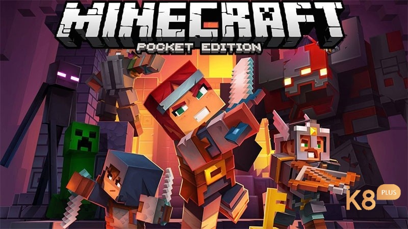Nhóm người chơi Minecraft cùng xây dựng công trình trong thế giới khối vuông rộng lớn