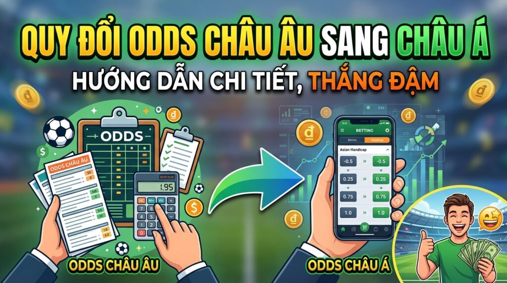 Quy đổi odds châu Âu sang châu Á: Hướng dẫn chi tiết