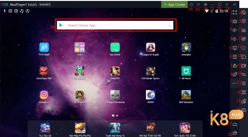 NoxPlayer - cách chơi game Android trên PC phù hợp với game thủ cần nhiều tùy chỉnh phím, hỗ trợ chuột, bàn phím và tay cầm linh hoạt