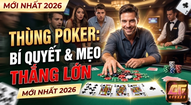 Thùng poker là gì? Cách xếp hạng và chiến thuật chơi hiệu quả